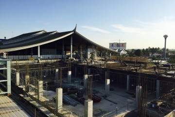 老挝万象国际机场大楼扩大项目 11 月份施工进度情况