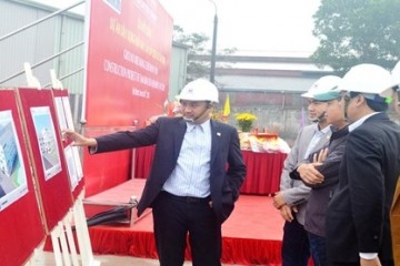 Groundbreaking ceremony of construction project of Tam Kim LED assembly factory