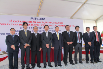Groundbreaking ceremony of construction project of Mitsuba M-Tech Vietnam factory
