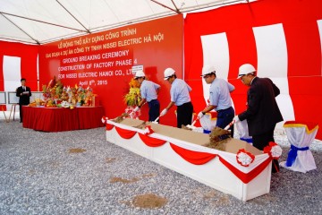 Groundbreaking ceremony for xonstruction of Nissei factory phase 4