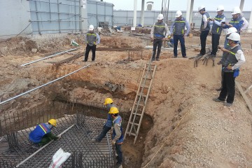 Management Board of Corporation has a visit to construction site of Vientiane (Laos) international airport terminal expansion project