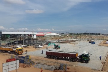 Update construction progress in April 2017 – Taiyo Nippon Sanso Myanmar Project.