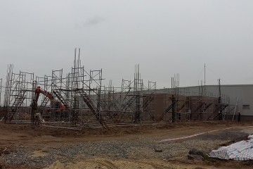 10 月份在越南 Yokowo 有限公司第三阶段工厂建设施工情况。