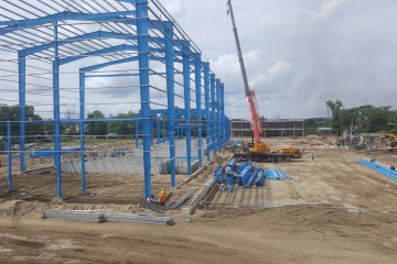 Update construction progress of KMN hot dip galvanizing factory project in June 2018