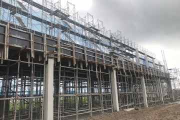 Update construction progress of New pressing factory project of Mitsuba M-Tech Co. Ltd in July 2018