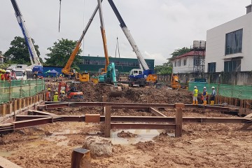 Update construction progress – Lakeside Service Apartment (Myanmar) project in August 2020
