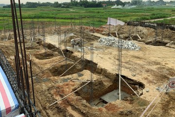 Update construction progress – Multifunctional house of Tho Xuan High school No 4, Tho Xuan district in October 2020