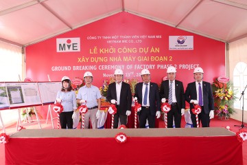 Groundbreaking ceremony of the Vietnam Mie factory phase 2 project.