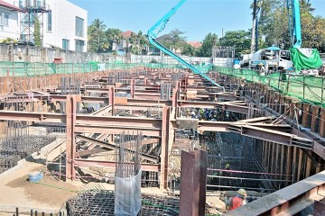 Update construction progress – Lakeside Service Apartment (Myanmar) project in December 2020
