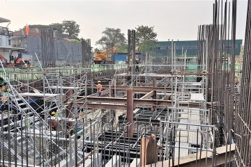 Update construction progress – Lakeside Service Apartment (Myanmar) project in January 2021