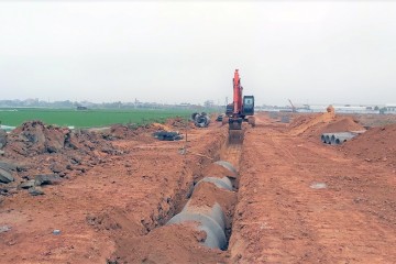 Update construction progress in February 2021 – Dong Nam Residential area infrastructure project in Dong Khe commune, Dong Son district, Thanh Hoa province