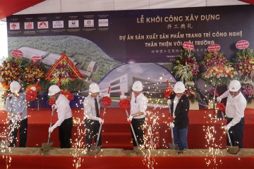 Groundbreaking ceremony of project of Manufacturing eco-friendly decor products