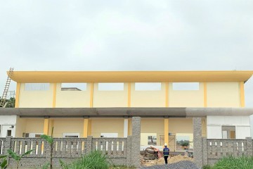 Update construction progress – Multifunctional house of Tho Xuan High school No 4, Tho Xuan district in April 2021