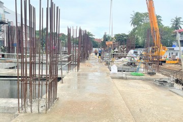 Construction progress updated in August 2021 – Lakeside Service Apartment (Myanmar) project