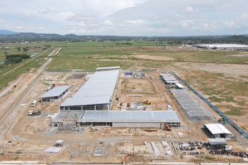 Construction progress updated in September 2021 – Toray International Vietnam factory project in Quang Ngai