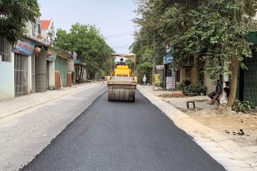 Construction progress updated in October 2021 – Project of Repairing damage of roadbed, road surface and drainage system section Km3+00 -:- Km10+500, National way 47B, Thanh Hoa province