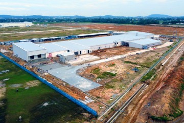 Construction progress updated in November 2021 – Toray International Vietnam factory project in Quang Ngai