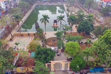 Construction progress updated in January 2022 – Renovation and improvement project of Thanh Quang Park (historical site of lamp factory), Ba Dinh ward, Thanh Hoa city