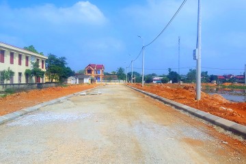 2022年1月の建設進捗状況–Thanh Hoa省、Dong Son県、Dong Hoang群、Hoang Hoc村の住宅地インフラプロジェクト