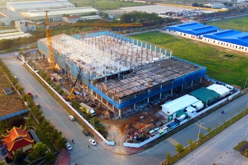2022年1月の建設進捗状況–Welco Viet Namテクノロジー工場の設計・施工プロジェクト