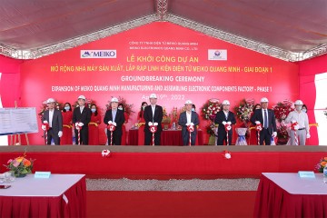 Groundbreaking ceremony of Expansion project of Meiko Quang Minh manufacturing and assembling electronic components factory Phase 1