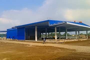 Construction progress updated in May 2022 - New Factory Construction Project of AIR WATER Vietnam Co., Ltd in Ha Nam