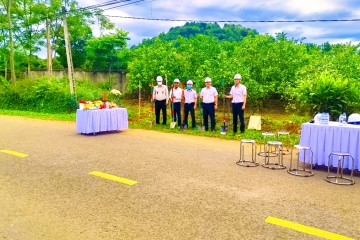 Groundbreaking ceremony of the Project of Repairing damage to foundation, road surface, drainage system and traffic safety at section Km51+600-Km53+500; Km57+00-Km59+700, National Highway 47, Thanh Hoa province