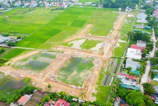 2022年7月の建設進捗状況-Thanh Hoa省、Thanh Hoa市、Quang Dong群の住宅地のインフラプロジェク
