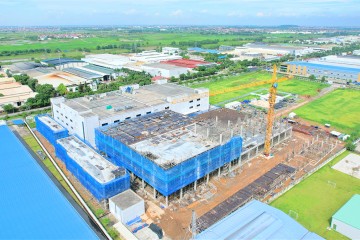 Construction progress updated in August 2022 – Expansion project of Meiko Quang Minh manufacturing and assembling electronic components factory - Phase 1