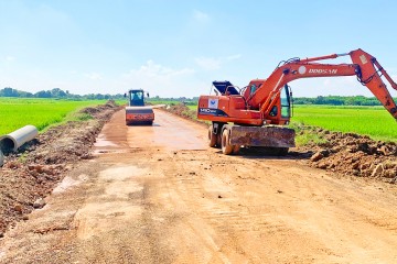 Construction progress update in August 2022 – Road project from Xuan Hung commune connecting with road from Tho Xuan town to Lam Son – Sao Vang urban area, Tho Xuan district