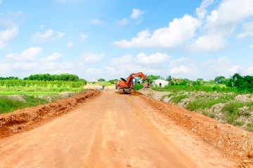 2022 年 9 月に建設の進捗状況を更新 - 2022年5月の建設進捗状況 - Tho Xuan町からLam son -sao vang都市までの道路プロジェクト
