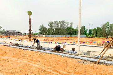 Construction progress updated in April 2023 – Dai Lai Eco-Residence and Resort Project, Ngoc Thanh Commune, Phuc Yen City, Vinh Phuc Province