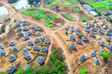 Construction progress updated in April 2023 – Sao Mai Resort Project, Tho Lam Commune – Tho Xuan District – Thanh Hoa Province