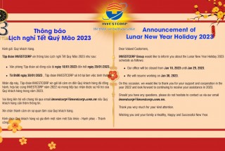 Tập đoàn INVESTCORP Thông báo Lịch nghỉ Tết Quý Mão 2023