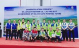 产品清除和涂层区域机器安装的移交仪式与奥托立夫越南项目达到500,000安全工时里程碑的祝贺礼仪