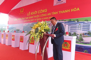 Lễ khởi công xây dựng hai công trình trọng điểm của Công an tỉnh Thanh Hóa