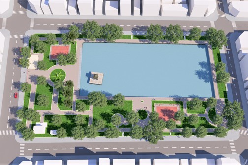 Renovation and improvement project of Thanh Quang Park (historical site of lamp factory), Ba Dinh ward, Thanh Hoa city