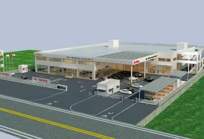 Toyota Hiroshima Vinh Phucショールームの追加工事及びアスファルト道路施工プロジェクト