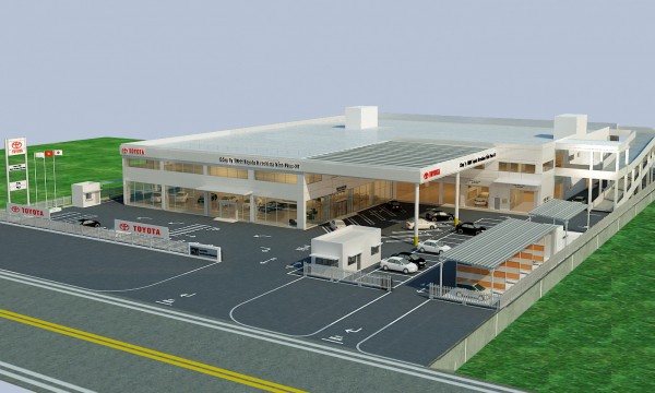 Toyota Hiroshima Vinh Phucショールームの追加工事及びアスファルト道路施工プロジェクト
