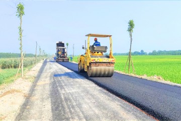 Construction progress updated in May 2023 – Road project from Xuan Hung commune connecting with road from Tho Xuan town to Lam Son – Sao Vang urban area, Tho Xuan district