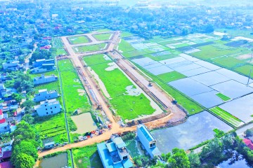 2023年6月にプロジェクト建設の進捗状況を更新 – Thanh Hoa市 Quang Dongコミューンの住宅地の技術インフラストラクチャープロジェクト
