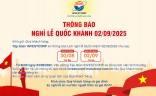Tập đoàn INVESTCORP thông báo Lịch nghỉ lễ Quốc khánh 02/09/2025