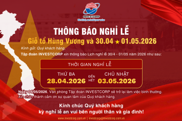 Tập đoàn INVESTCORP thông báo nghỉ lễ Giỗ tổ Hùng Vương và 30/4 - 1/5 năm 2026