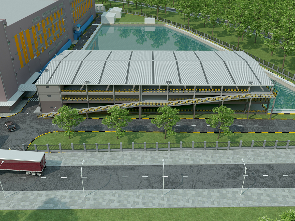 Yi Da Garment Factory Project Phase 3 - Canteen parking